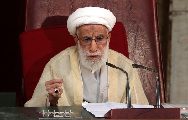 In this file photo taken on March 12th, 2019 Ayatollah Ahmad Jannati, head of Iran's Guardian Council, addresses a session in Tehran. The US on February 20th, 2020 slapped sanctions on Jannati and four other Iranian officials in charge of vetting candidates for this week's parliamentary elections. [Atta Kenare/AFP]