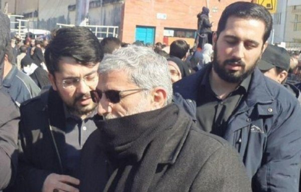IRGC-QF commander Esmail Qaani attends a rally in Tehran to commemorate the anniversary of Iran's Islamic Revolution on February 11th, 2020. [Photo circulated online]