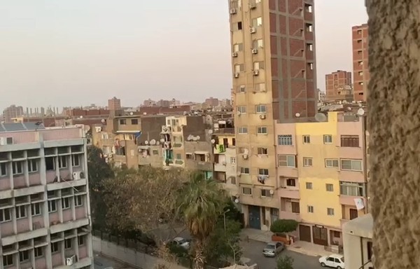 This photo, taken during the gun battle, shows the building where the gunmen were hiding and firing on the Egyptian security forces. [Photo courtesy of Egypt's Interior Ministry]