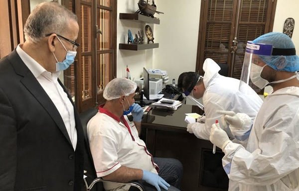 Lebanon's Ministry of Public Health randomly tested 150 people in Majdal Anjar after coronavirus infections were confirmed among Syrian refugees and townspeople. [Photo courtesy of Majdal Anjar municipality]