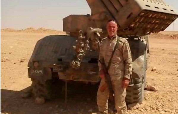 A Hizbullah commander killed in Syria while leading a group of fighters in the Albu Kamal desert. [Photo via Iranian Militia Violations in Syria Facebook page]