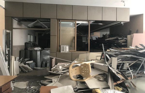 Beirut's Wardieh Hospital suffered massive damage in the August 4th explosion at the city's port. [Nohad Topalian/Al-Mashareq]