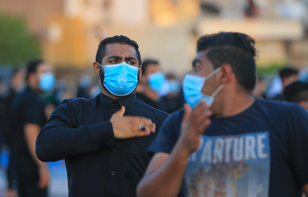 Saudi Shia Muslim worshippers attend a mourning ritual commemorating the martyrdom of Prophet Mohammed's grandson Imam Hussein on the ninth day of the Islamic month of Muharram in Qatif city in the Eastern Province on August 29th. [AFP]