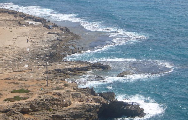 Naqoura, a small city in southern Lebanon that lies on the coast of the Mediterranean sea, forms the sea border between Lebanon and Israel. [Photo circulated online]