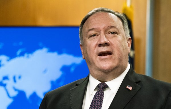 In this file photo US Secretary of State Mike Pompeo speaks during a news conference at the State Department on October 14th, in Washington, DC. [Manuel Balce Ceneta/POOL/AFP]