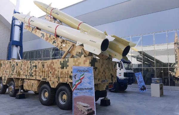 IRGC's Zolfaghar-Basir missile seen in September alongside Dezfoul, an older IRGC missile. [Photo via Alef.ir]