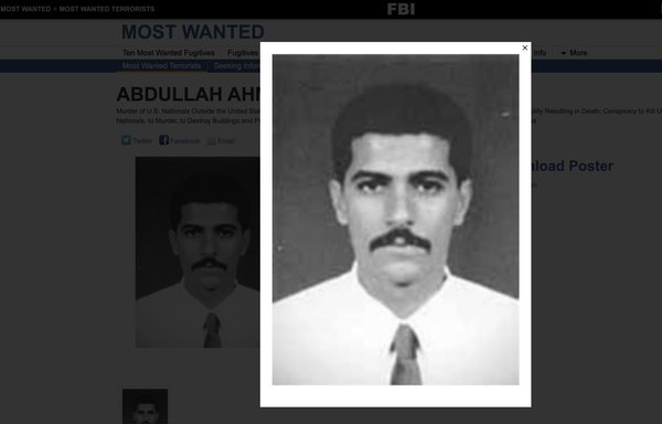 Top al-Qaeda leader Abdullah Ahmed Abdullah, aka Abu Mohammed al-Masri, faced indictment for his alleged involvement in the August 7th, 1998, bombings of the US embassies in Tanzania and Kenya. He was killed in Iran earlier this year, according to intelligence sources. [US Federal Bureau of Investigation]