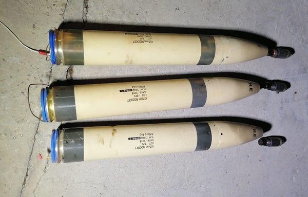 These three Iranian rockets that failed to launch toward the US Embassy in Baghdad were found near the compound. [File]