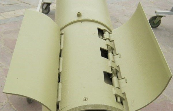 An Iranian-produced Katyusha-type rocket is seen in an August 2020 photograph. [Photo via Khabar Online]