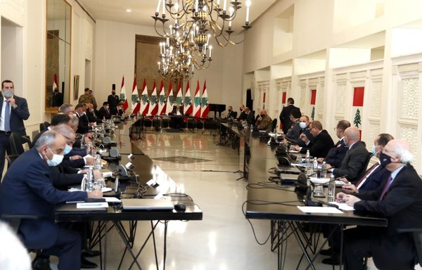 The Lebanese Supreme Defence Council meets on December 3. [Photo courtesy of Presidency of the Republic in Lebanon]