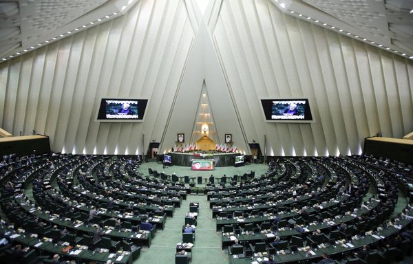 Iranian President Hassan Rouhani delivers a speech during the inaugural session of the new parliament in Tehran on May 27, 2020. Iran's parliament (Majles) has warned it would restrict some IAEA inspections starting February 21 if the US does not lift sanctions imposed since 2018. [AFP]
