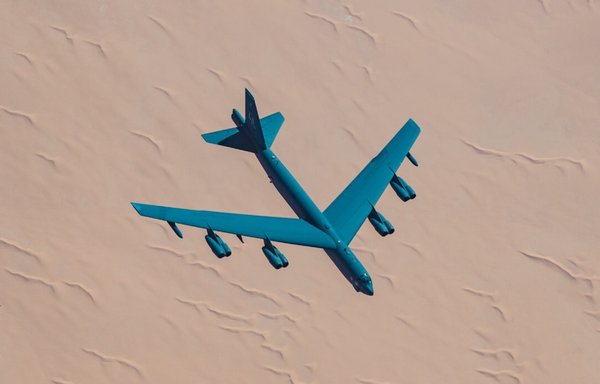 A US B-52 bomber flies over the Middle East on January 27. [CENTCOM]