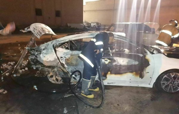 View of the damage caused by the rocket attack on the Green Zone in Baghdad on February 22. [Kafa Iraq/Facebook]