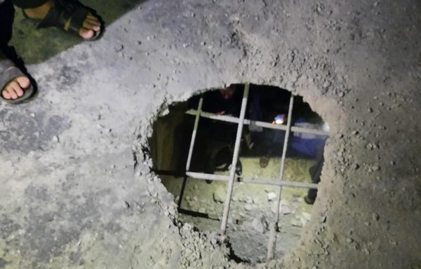 A civilian home was damaged in a village near al-Balad air base, north of Baghdad, in a rocket attack on March 15. [Security Media Cell/Twitter]