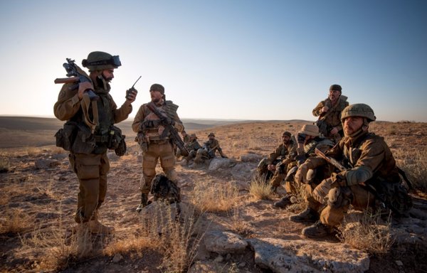 ISIS Hunters mercenaries near Palmyra, Syria, in 2017. [ISIS Hunters/Twitter]