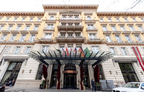 View of Vienna hotel where a new round of JCPOA negotiations took place on April 6. [Joe Klamar/AFP]