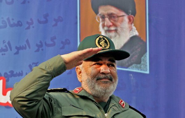 The European Union sanctioned IRGC commander Hossein Salami on April 12 for his responsibility for 'serious human rights violations' in the 2019 protest crackdown. [Atta Kenare/AFP]