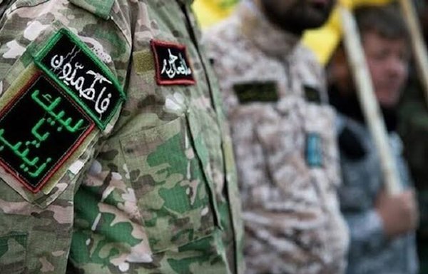 Elements of the Fatemiyoun Division, an IRGC-backed militia comprised of Afghan mercenaries, are pictured in eastern Syria in a photograph posted online on March 3. [Syrian Observatory for Human Rights]