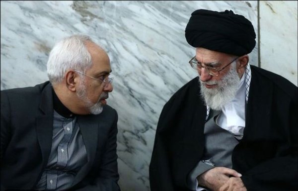 Ali Khamenei, Iran's leader, has chastised Iranian foreign minister Javad Zarif (left) for remarks he made in a leaked interview about the IRGC's dominance in Iran's decision-making. [ISNA]