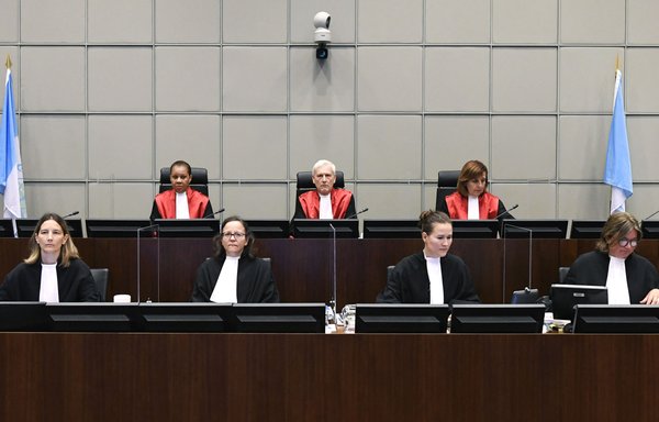Judges take part in the UN-backed Special Tribunal for Lebanon (STL) in the Netherlands on August 18, 2020. [Piroschka VAN DE WOUW / ANP / AFP]