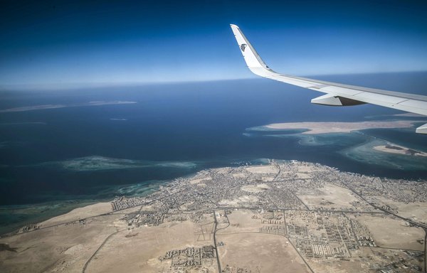 This picture taken last June 18 shows an aerial view of the Islands of Giftun and Abu Minqar off Egypt's Red Sea coast. [Khaled Desouki/AFP]