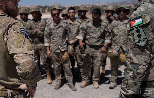 US and Jordanian troops conduct a safety brief during Eager Lion 2019 at King Abdullah II Special Operations Training Center in September 2019. [CENTCOM]