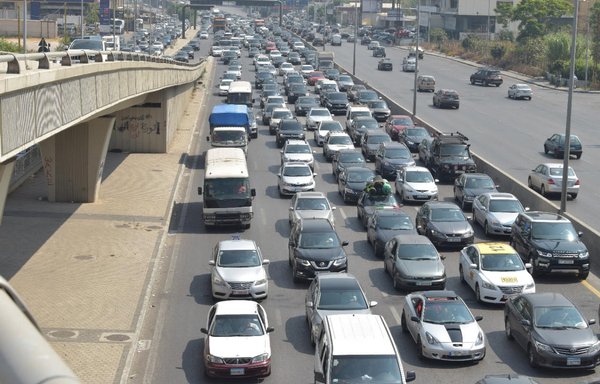 Traffic has been worse this summer in Lebanon as long queues of cars park for hours outside Beirut gas stations to fill up their tanks with a rationed amount of fuel. [Ziyad Hatem]
