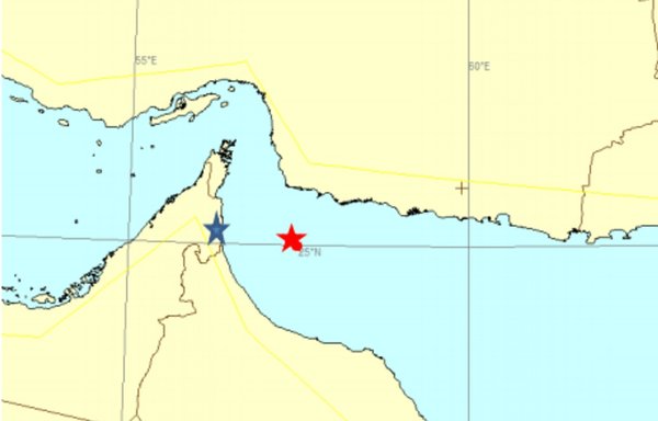 The Asphalt Princess vessel was involved in a hijacking incident in international waters off the port of Fujairah, in the Gulf of Oman. The United States said it suspects Iranian involvement in the alleged hijacking. [UKMTO/Twitter]