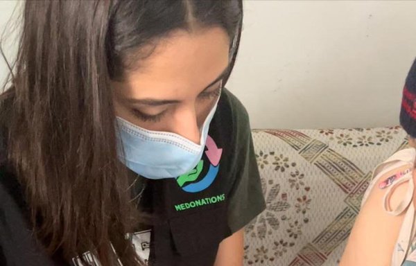 Marina Khawand, through her initiative Medonations, has been distributing medicine and other medical and educational needs to needy families throughout Lebanon. [Marina Khawand]
