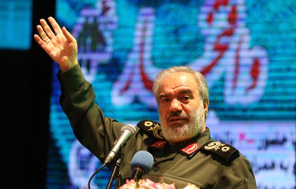 علي فدوي نائب قائد الحرس الثوري الإيراني يلقي كلمة خلال أسبوع الباسيج في طهران بتاريخ 24 تشرين الثاني/نوفمبر 2019. [عطا كيناري/وكالة الصحافة الفرنسية]