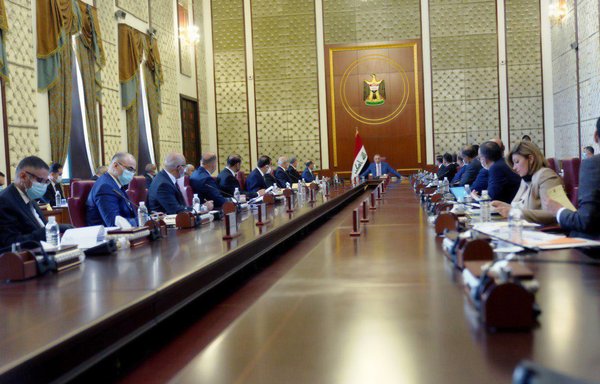 The government of Iraqi Prime Minister Mustafa Kadhemi, seen here on October 27, seeks to open up to regional and international countries on the basis of common interest. [Iraqi prime minister's press office]