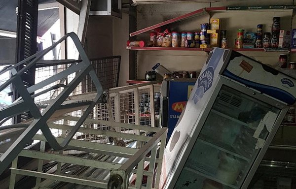 The August 2020 blast caused serious damage to a mini-market owned by Habib Abdel Massih in the Gemmayzeh area. [Habib Abdel Masih]