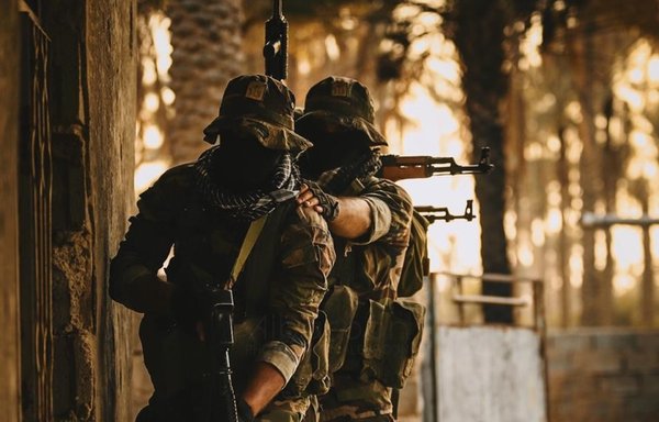 A propaganda photo shows members of Kataib Hizbullah. [Kataib Hizbullah website]