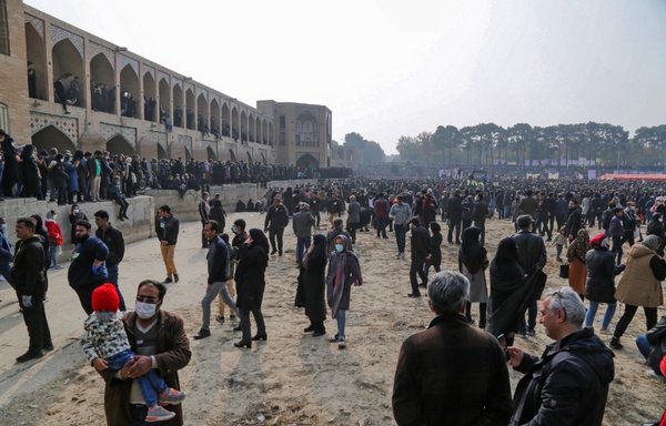 Protesters take part in a demonstration over the Iranian regime's mishandling of a severe drought in the central Iranian city of Esfahan on November 27. [ISNA]