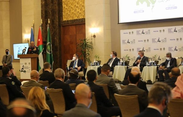Representatives of 44 Arab and European countries take part in the first Euro-Arab Border Security Conference in Amman on December 1. [Jordan Public Security Facebook page]