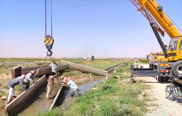 USAID programmes are helping advance the agricultural sector in al-Raqa, Syria, especially in terms of supporting the agricultural infrastructure and delivering water to all lands. [Al-Raqa Civil Council]