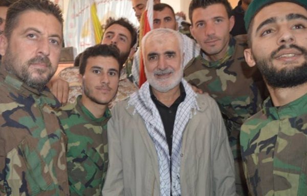 Former IRGC-QF commander in Syria Mostafa Javad-Ghaffari is seen in Nubul-Zahraa in Aleppo right before he was expelled from Syria in October 2021. [Twitter]