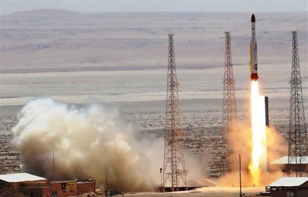 The Noor-1 military satellite is seen here in April 2020. [Moj News]