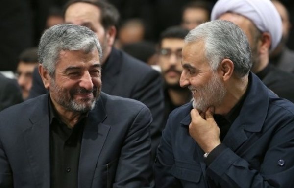 Former IRGC commander Mohammad-Ali Jaafari is seen here with then-IRGC-QF commander Qassem Soleimani in 2019. [JahanNews]