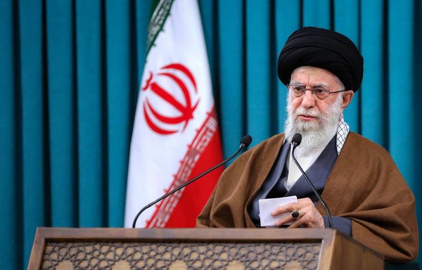 Iranian leader Ali Khamenei praised President Ebrahim Raisi's administration in a speech delivered March 21. [Khamenei.ir]