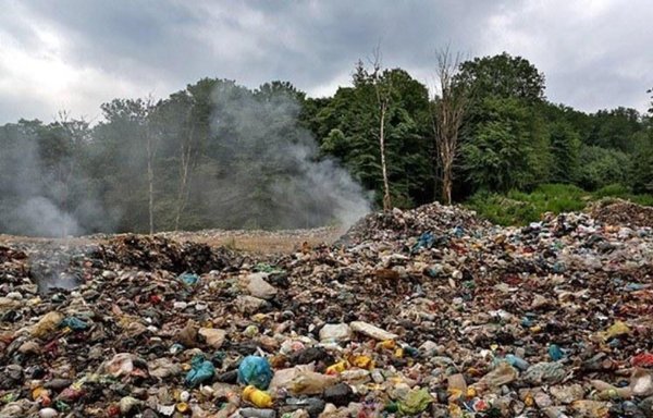 Tonnes of trash have been emptied into this landfill site in Saravan, Gilan, northern Iran, over the past 30 years. The outer part of the landfill is seen here in April. [Sarpoosh]