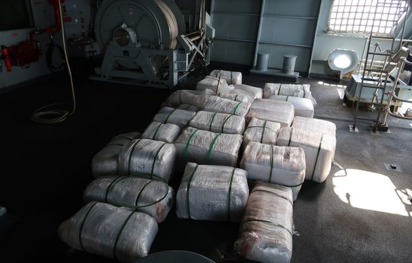 Iranian missiles seized by HMS Montrose in international waters south of Iran in early 2022 were sent to the United Kingdom for analysis. [UK Ministry of Defence]