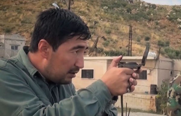 A Fatemiyoun Division officer is seen here on May 31 near the Syrian city of Palmyra. [Fatemiyoun account, Telegram]