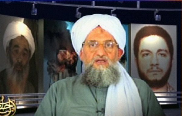 Al-Qaeda leader Ayman al-Zawahiri is pictured in a screenshot from a video that aired on Al-Jazeera television on July 27, 2006, when he was second in command under Osama bin Laden. Al-Zawahiri was killed July 31 in a US drone strike in Kabul. [Al-Jazeera/AFP]