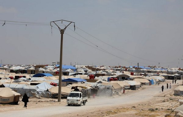 Al-Hol camp in al-Hasakeh province, northeastern Syria, is seen here in a photo posted online on July 30, 2019. [UN Office in Syria]