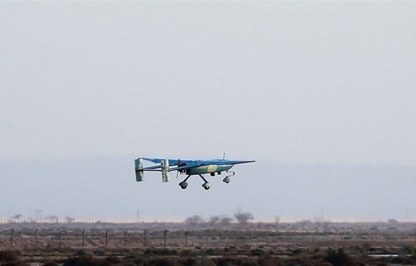 Lebanese Hizbullah specialists have trained the Afghan-comprised Fatemiyoun Division militia on operating the Ababil-3 drone, shown here in 2014. [Tasnim News]