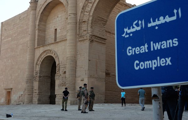 Tourists visit the ancient city of Hatra in northern Iraq on September 10. Five years after the defeat of ISIS, Mosul and its surroundings are regaining some semblance of normality. [Zaid al-Obeidi/AFP]