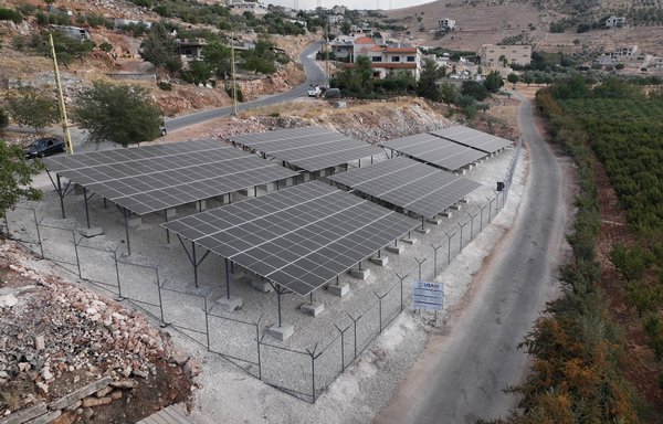 These USAID-funded solar panels enabled a water well in Majdal Anjar to resume operations after a three-year stoppage. [USAID-Funded Community Support Programme]