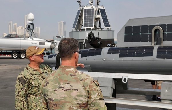 US Central Command Gen. Michael "Erik" Kurilla visited the US 5th Fleet's Task Force 59 in Bahrain on November 19, where he discussed the capabilities of the task force's unmanned surface and sub-surface vessels. [CENTCOM]