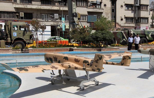 Iranian drones are displayed at a square in southern Tehran, in this file photo from September 26, 2011. [Atta Kenare/AFP]